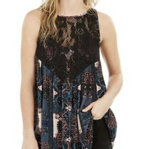 Free People “Count Me In” Boho Trapeze Top - Picture 4 of 7
